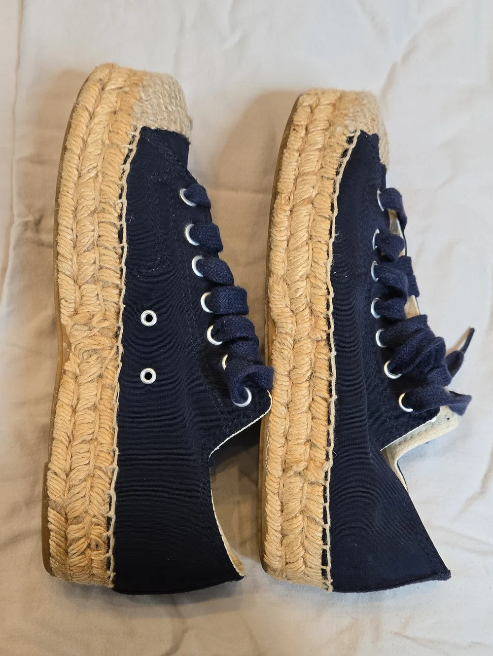 Vintage Navy Canvas Espadrilles Sneakers